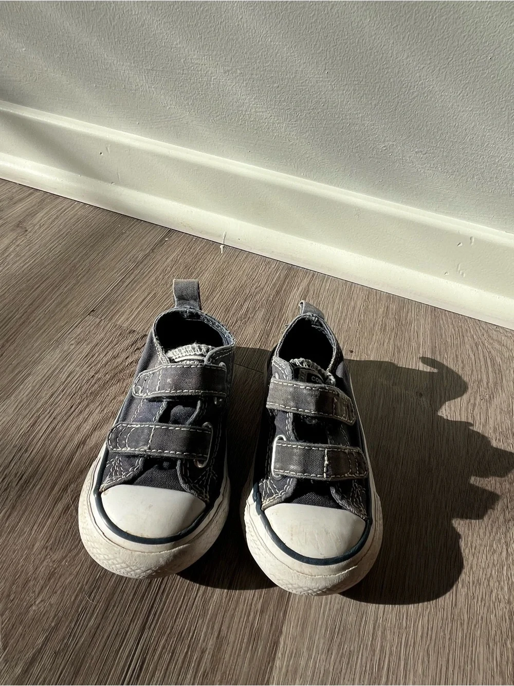 Converse Kids Black Canvas Velcro Sneakers